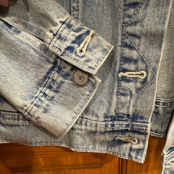 NWT Old Navy "US Flag" Jean Denim Jacket Medium Wash 100% Cotton Size Large - Picture 8 of 16